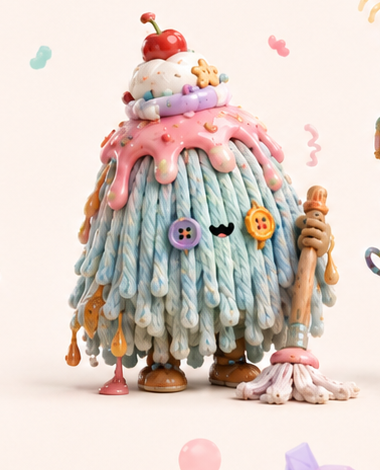 Pip, the messy maker character, one of the 3LK crew